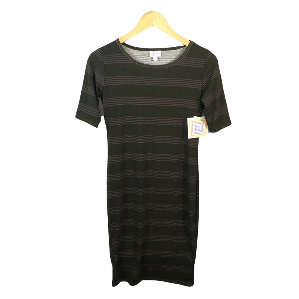 NWT Women’s LuLaRoe Julia Stretch Striped T Shirt Dress XS